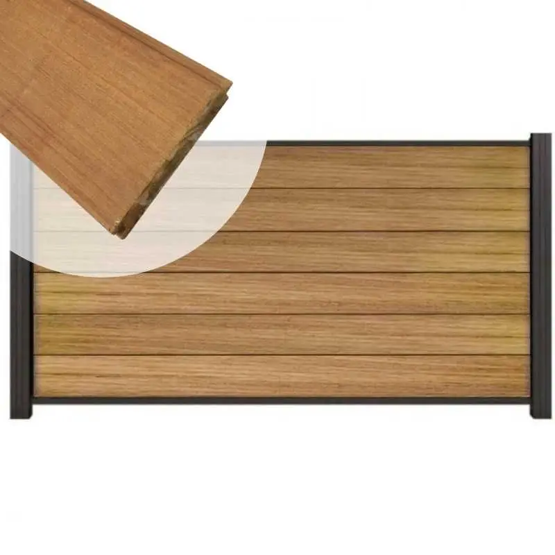 Zelfbouw schutting hardhout Mix & Match Ipé - antraciet alu accessoires (180 x 90 cm) Betrouwbaar