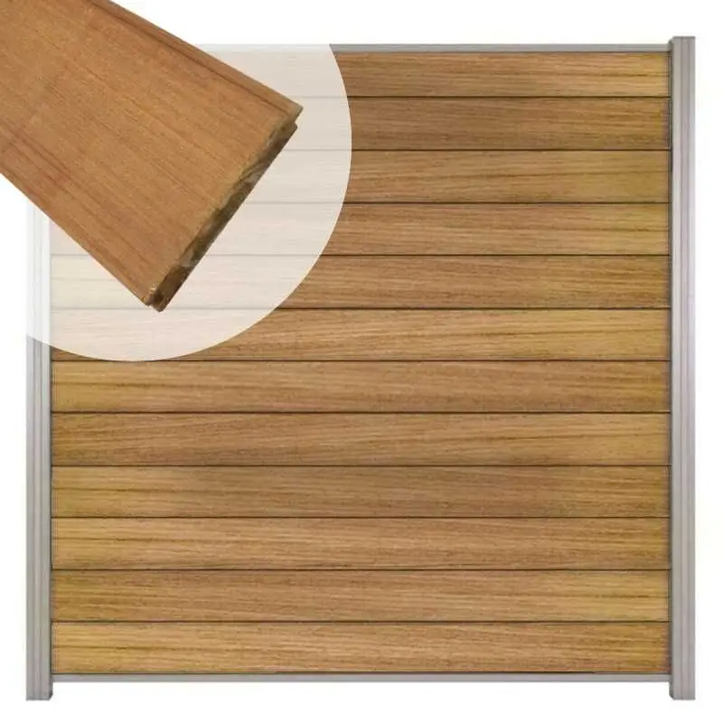 Zelfbouw schutting hardhout Mix & Match Ipé - blank alu accessoires (180 x 180 cm) Speciale Aanbieding
