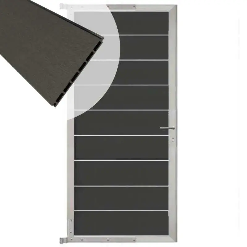 Tuindeur aluminium blank frame Modular - composiet antraciet (90 x 200 cm) Beste Prijs