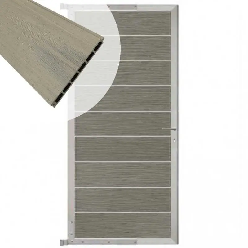 Tuindeur aluminium blank frame Modular - composiet co-ex grijs (90 x 200 cm) Betaalbaar