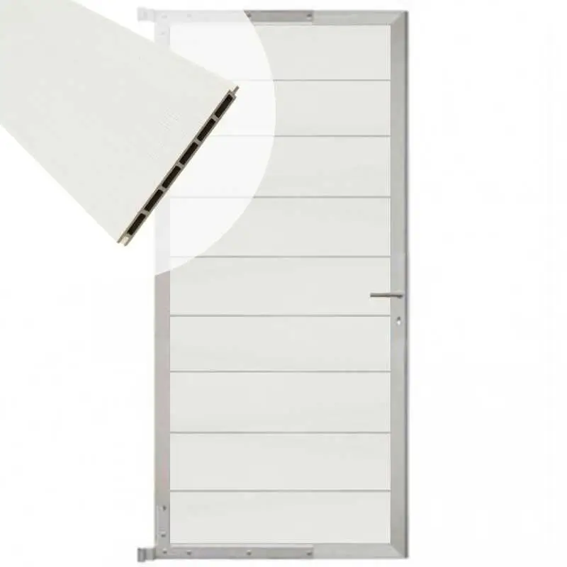 Tuindeur aluminium blank frame Modular - composiet co-ex wit (90 x 200 cm) Dagaanbieding