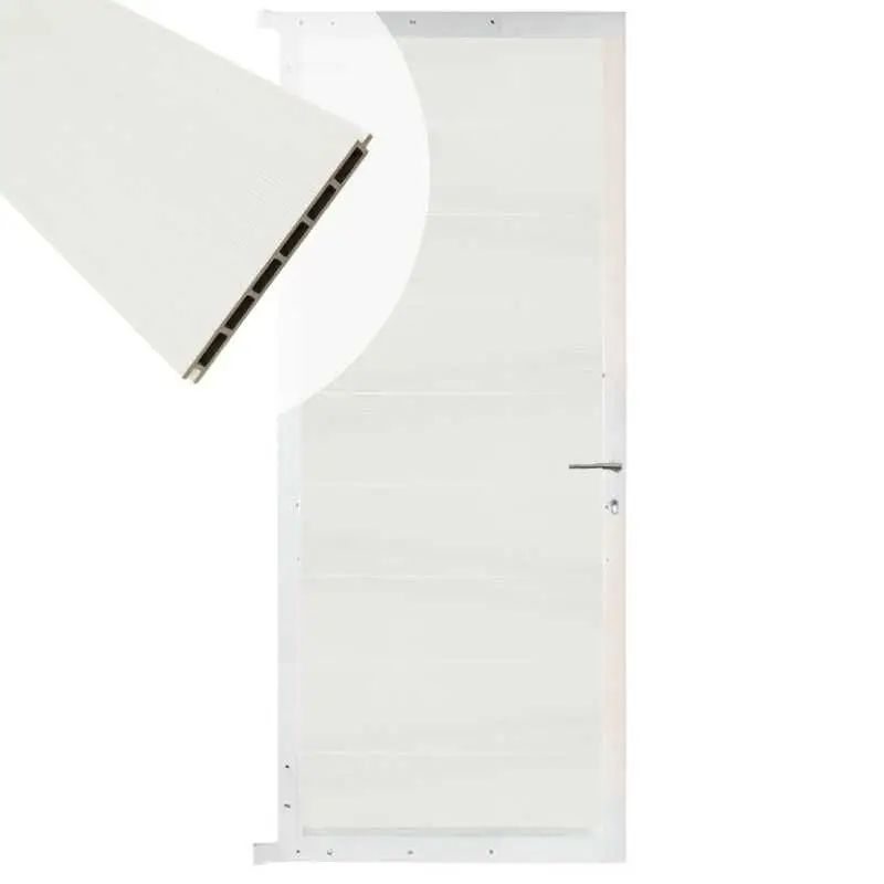 Tuindeur aluminium wit frame Modular - composiet co-ex wit (90 x 200 cm) Shop Nu
