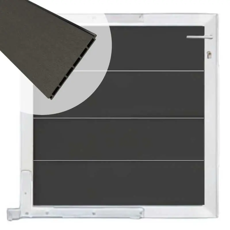 Tuinpoort aluminium blank frame Modular - composiet antraciet (90 x 90 cm) Koopje