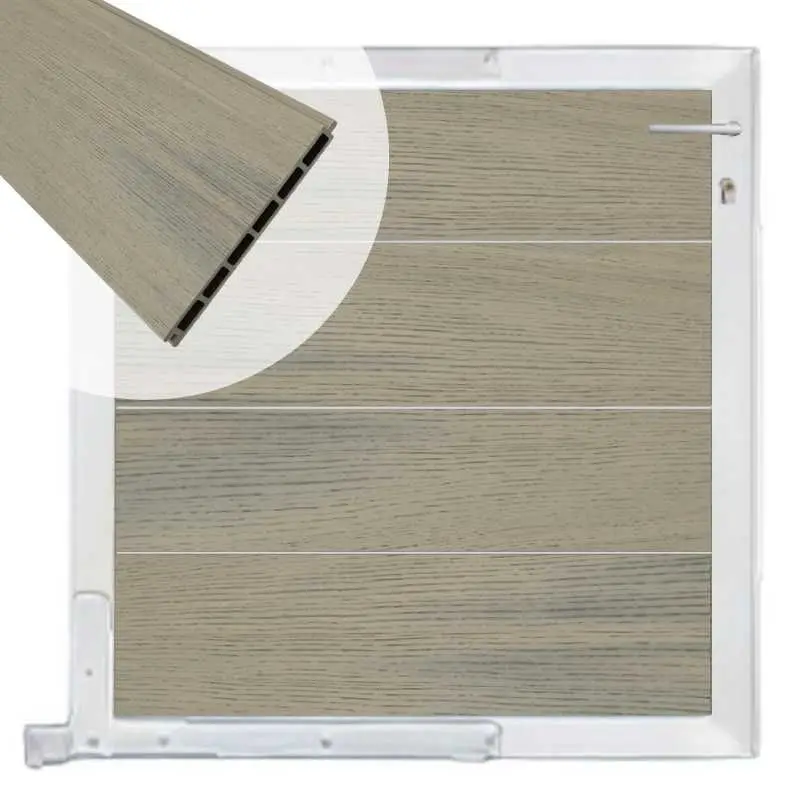 Tuinpoort aluminium blank frame Modular - composiet co-ex grijs (90 x 90 cm) Veilige Betaling