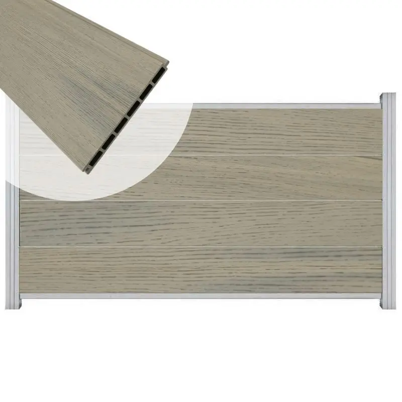 Zelfbouw schutting composiet Modular co-ex grijs - blank alu accessoires (180 x 97 cm) Koop Vandaag