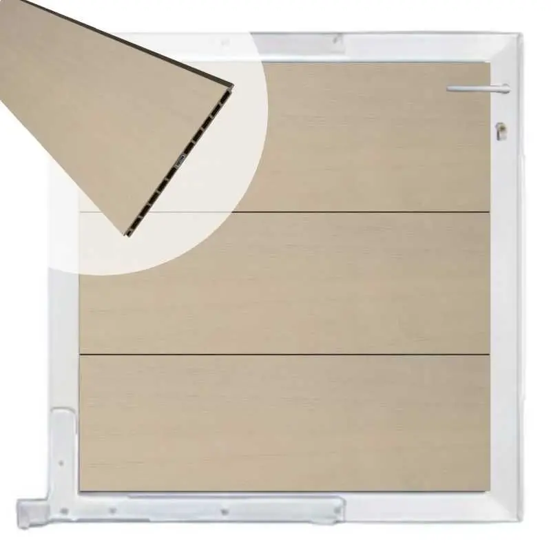 Tuinpoort composiet Como beige met blank alu kader (90 x 90 cm) Favoriet
