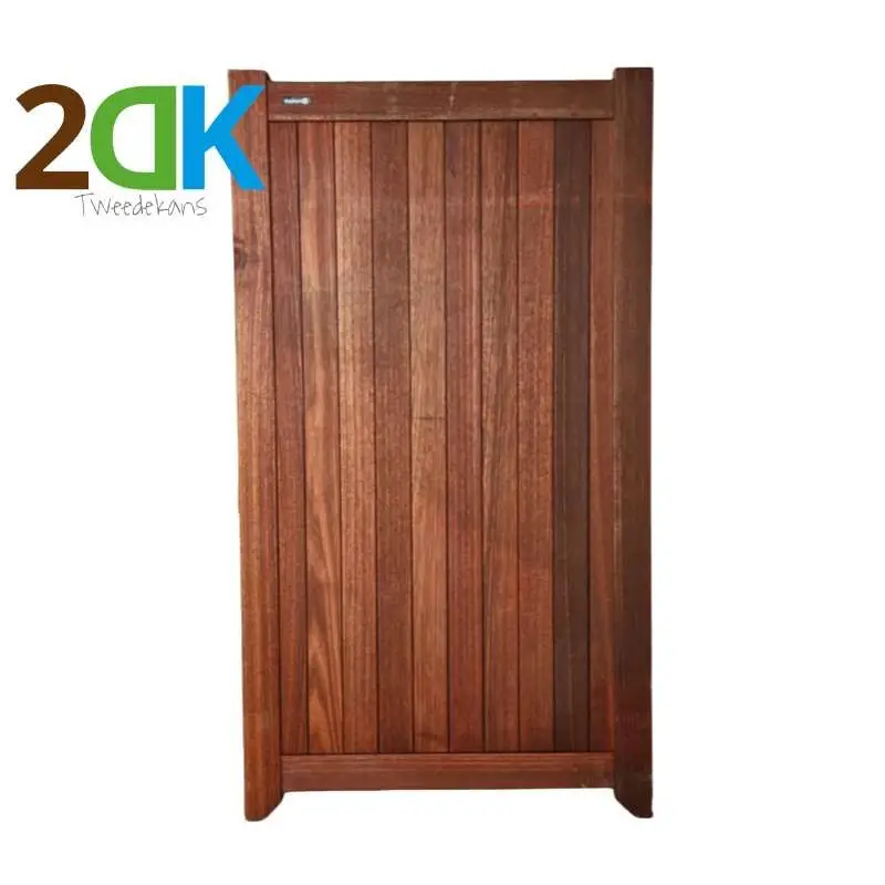 Actieprijs Tweedekans - Poort hardhout bankirai Belmonte incl. beslag (100 x 180 cm)