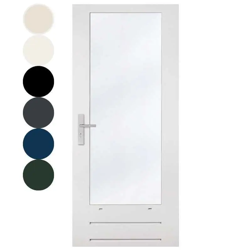 Achterdeur - Massief Merbau - 1440 - Voorbehandeld creme wit Uitverkoop