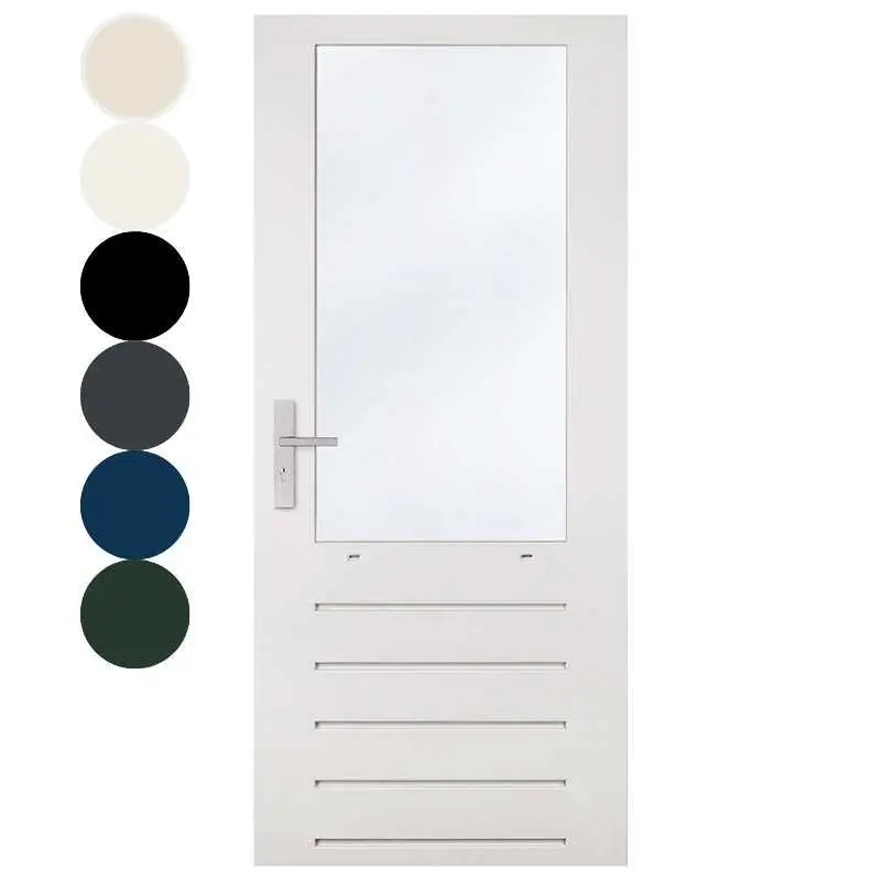 Achterdeur - Massief Merbau - 1479 - Voorbehandeld creme wit Goedkoop
