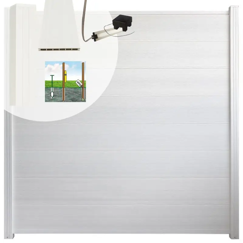 Laatste Kans Schutting set composiet Modular co-ex wit - wit alu accessoires (5,60 meter)