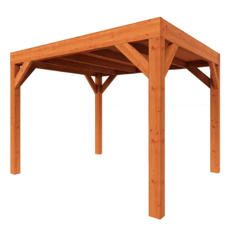 Zelfbouwpakket Douglas - Plat dak modern 3100 x 3100 x 2450 mm Gecertificeerd