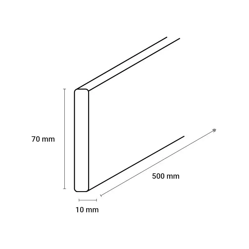 Beste Prijs Zijde-afdekking 10×70 beton antraciet PRO (50 cm)