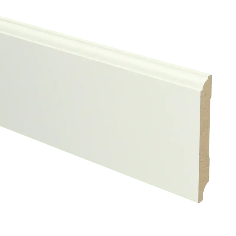 MDF Eigentijdse plint 90×12 wit voorgel. RAL 9010 Populair
