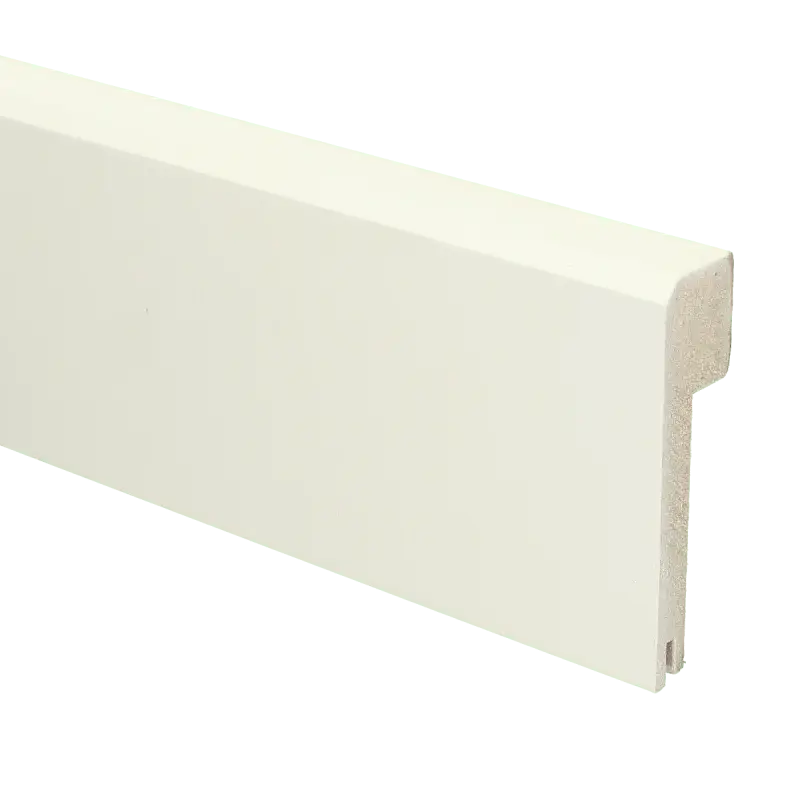 Lage Prijs MDF Renovatieplint Klassiek 85×22 RAL 9010+uitsp.