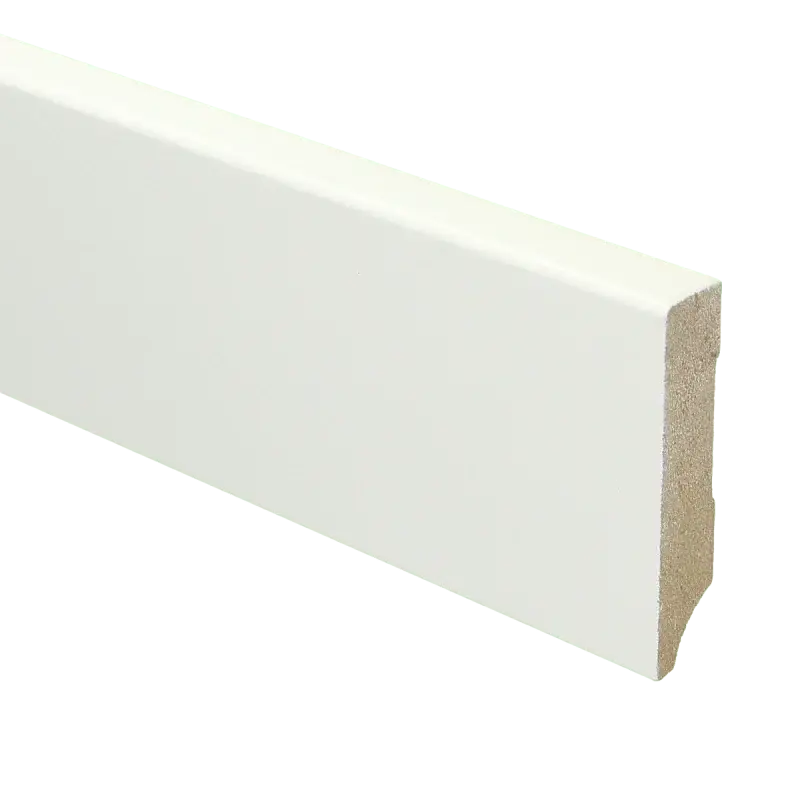 MDF Moderne plint 70×15 voorgelakt RAL 9016 Merkproduct
