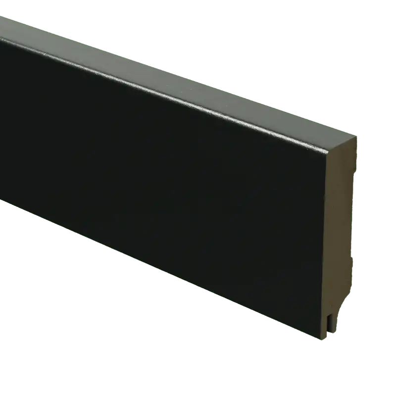 MDF Moderne plint 70×15 RAL 9005 + uitsparing Finale Uitverkoop