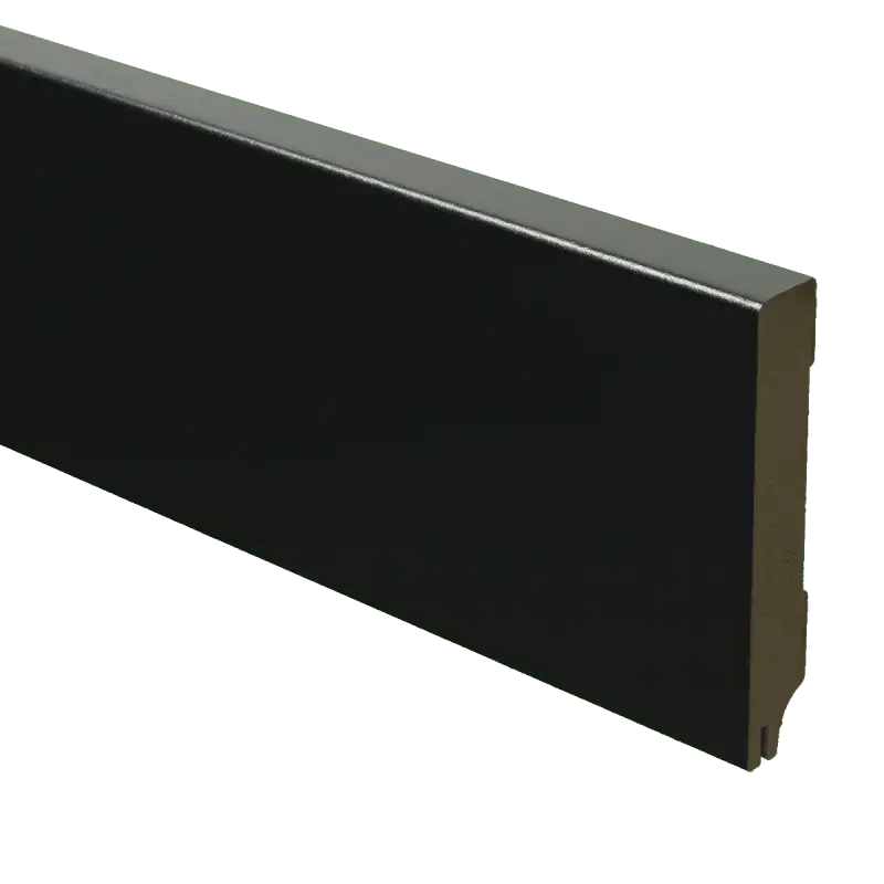 MDF Moderne plint 90×15 RAL 9005 + uitsparing Meest Verkocht