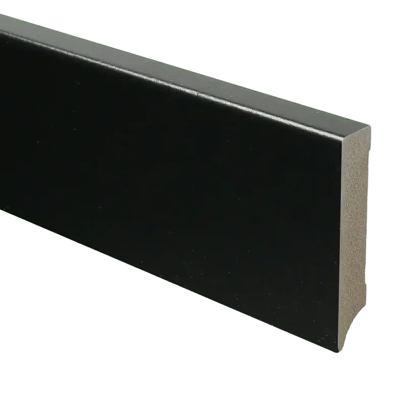 MDF Moderne plint 90×18 voorgelakt RAL 9005 Exclusieve Aanbieding