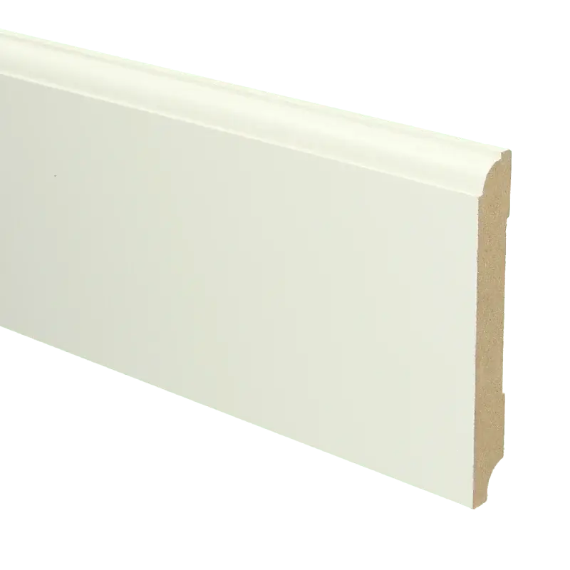 MDF Eigentijdse plint 120×15 wit voorgel. RAL 9010 Veilige Betaling