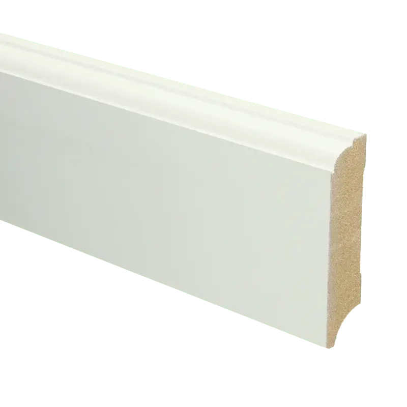 MDF Eigentijdse plint 70×18 wit voorgel. RAL 9010 Must-Have