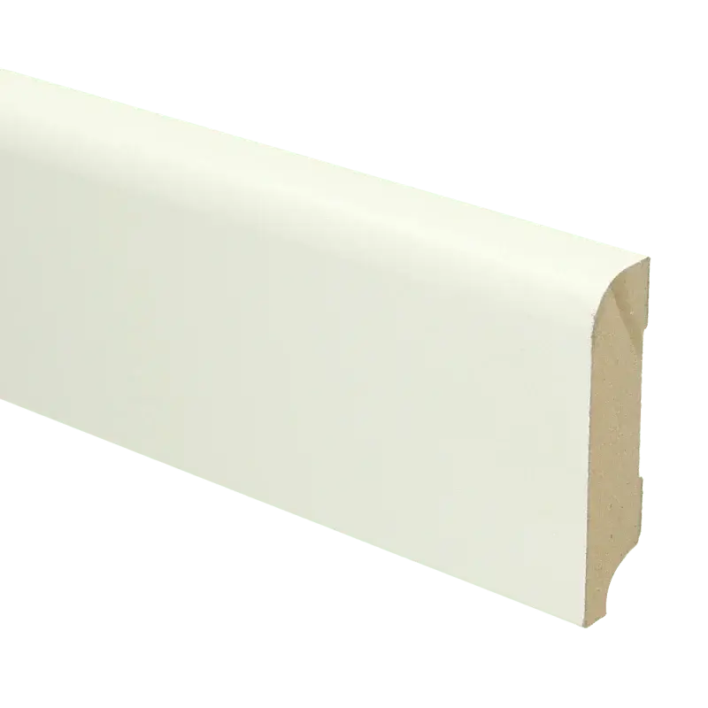 Goedkoop MDF Koloniale plint 76×18 wit voorgelakt RAL 9010