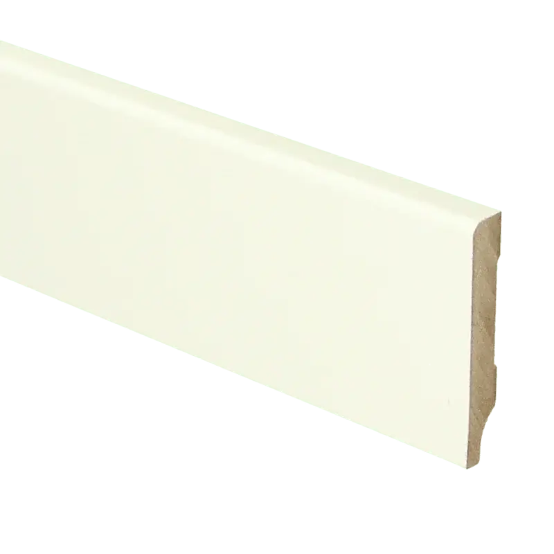 MDF Moderne plint 55×9 wit voorgelakt RAL 9010 Laatste Kans