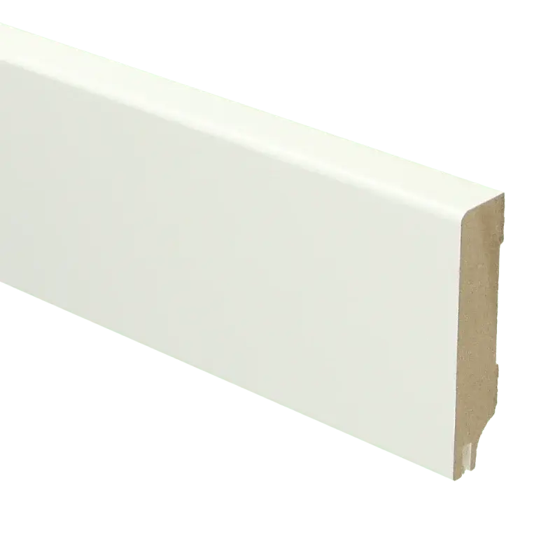 Dagaanbieding MDF Moderne plint 70×15 RAL 9010 + uitsparing