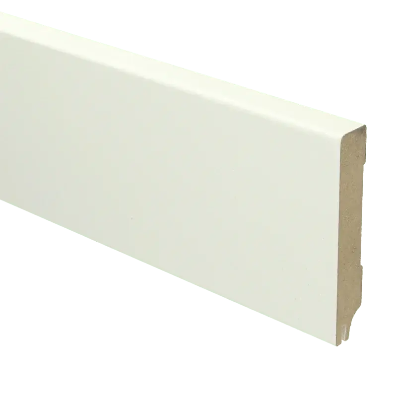 Gecertificeerd MDF Moderne plint 90×15 RAL 9010 + uitsparing