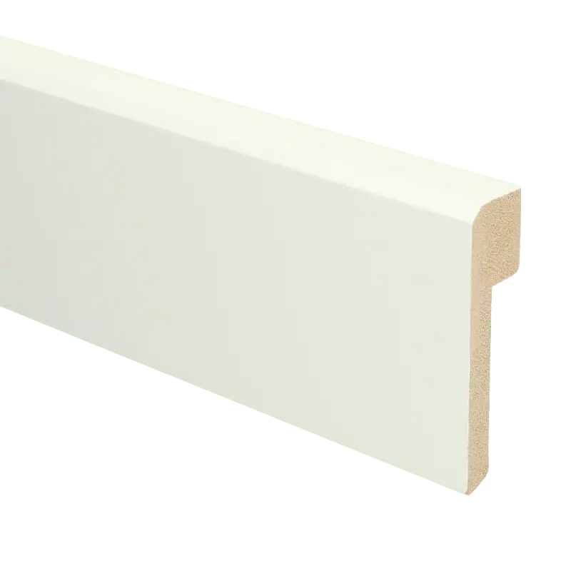 Hoge Kwaliteit MDF Renovatieplint klassiek 85×22 voorgel. RAL 9010