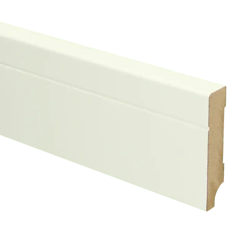 Fabrieksprijs MDF Tijdloze plint 70×15 wit voorgelakt RAL 9010