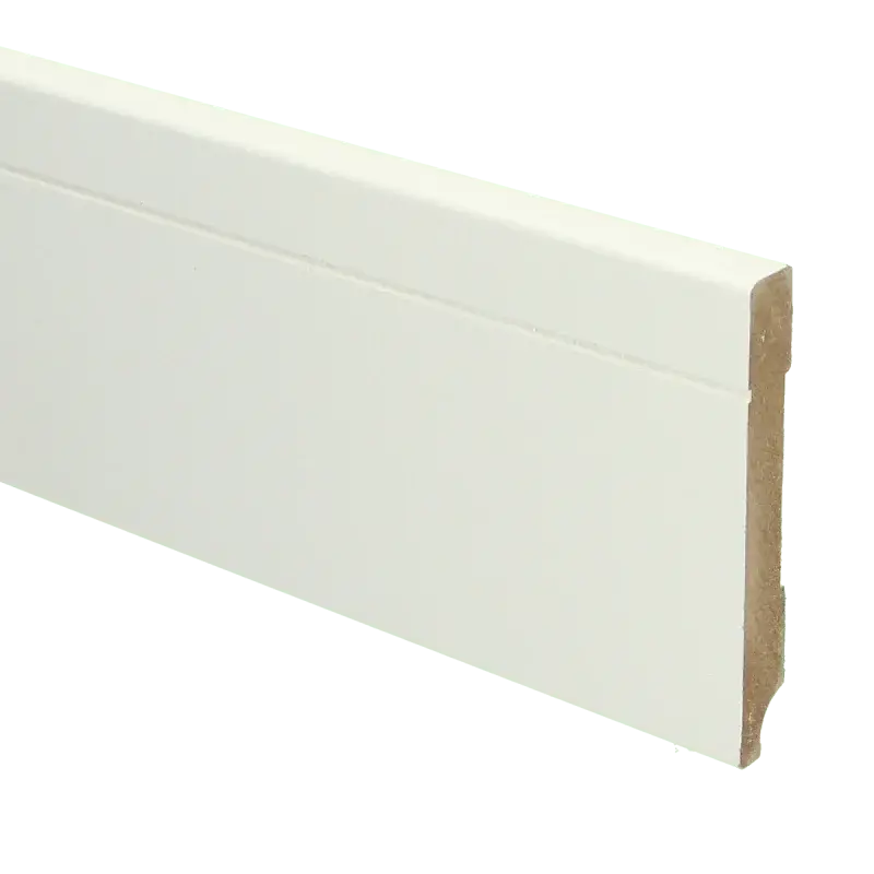 Lage Prijs MDF Tijdloze plint 90×12 wit voorgelakt RAL 9010