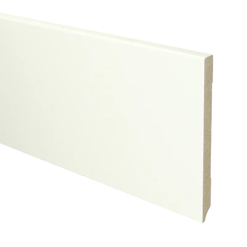 Uitverkoop MDF Moderne plint 150×12 voorgelakt RAL 9016