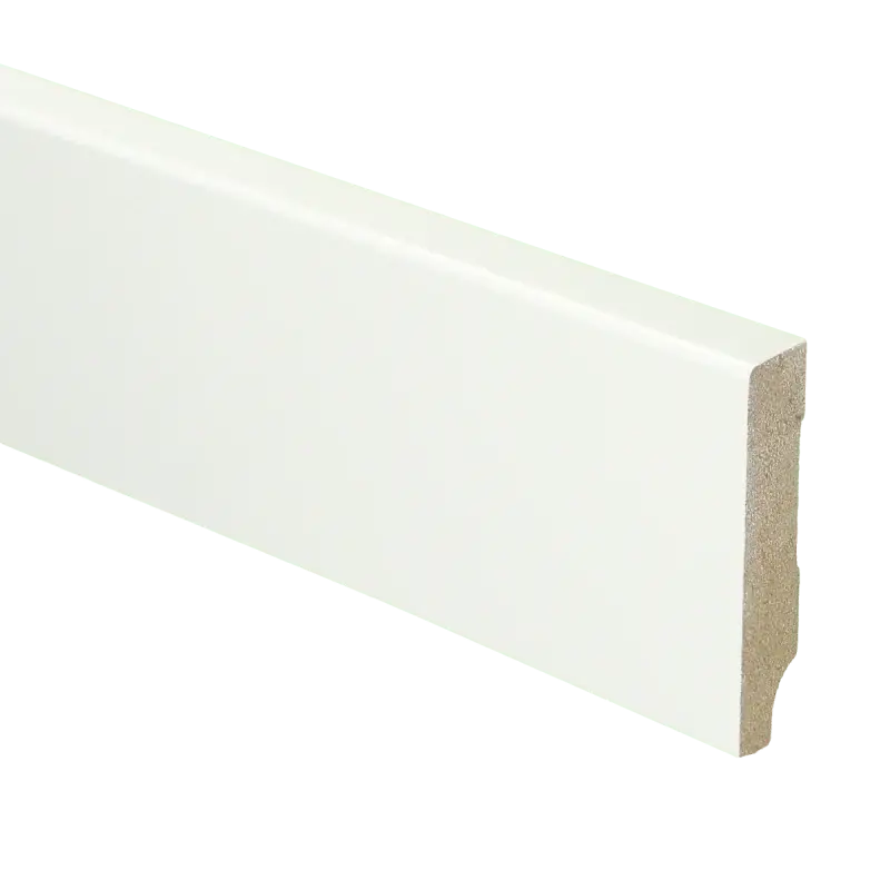 MDF Moderne plint 55×12 voorgelakt RAL 9016 Favoriet