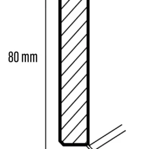 Betaalbaar Plint MDF Cubu Flex Life 80 Recht kl. 1013 Parelwit 12,6mmx80mm 10x250cm