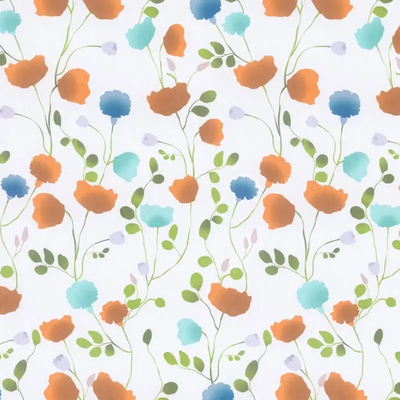 Gereduceerde Prijs Gordijnstof Happy orange-türkis 300 A 80 x 80 623330 kleur 475