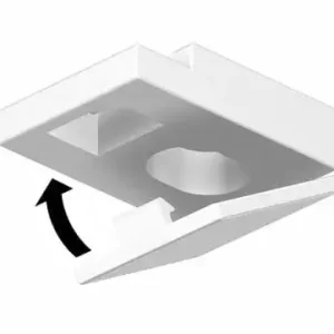 Exclusieve Aanbieding F100/F120 Plafondsteun met klep wit 100st