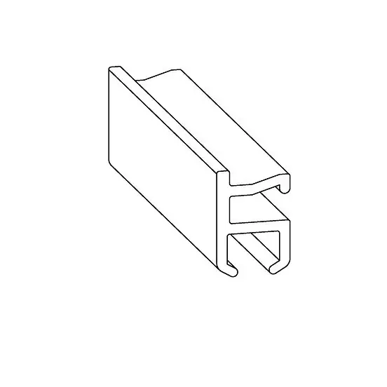 F100 Rail alu wit 6 mtr 20x6mtr Superprijs