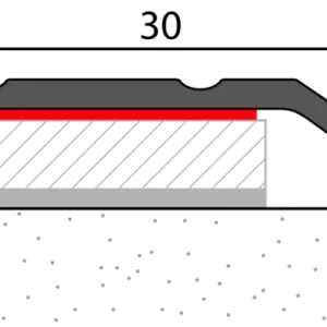 Aanbieding Afdekstrip voet 4mm ZKL Alu. Zilver 10x270cm – nr. 145 1452411270