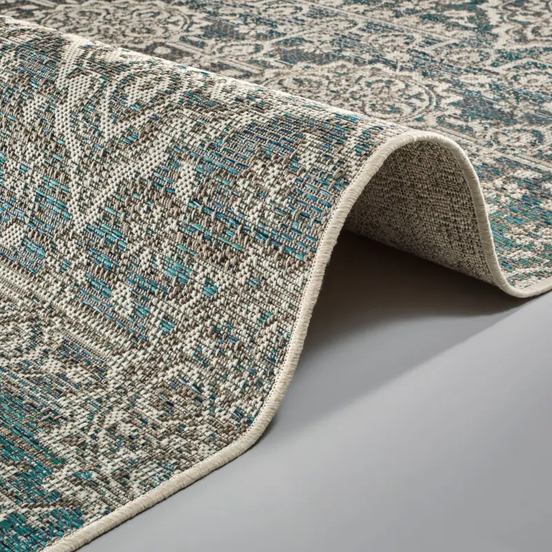 Direct Beschikbaar Tapijt Macarena 24 Ornamento 2,30×3,30mtr Kl. 430 Turkis