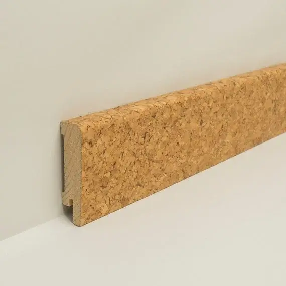 Hoge Kwaliteit JOKA Plint 16x60mm gefineerd (FU) profiel #631 FO8810 FU KO101 Kork Fina natur 631 250cm