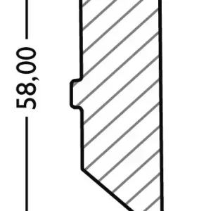 Goedkoop JOKA Plint 14×58 mm AQUA CUBE Profiel #431 XP met Hotcoating DL450 2,4mtr