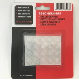Uitverkoop Geluiddempers transparant zelfklevend Ø 10mm 20 stuks