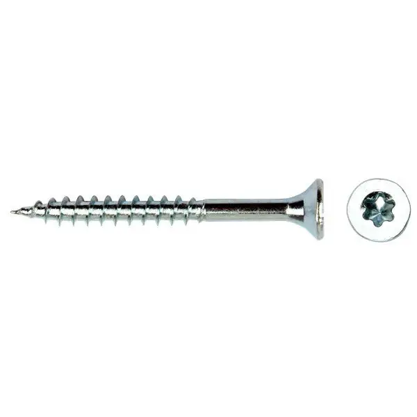 Bestel Nu 6.0 X 90 mm Spaanplaatschroef platkop verzinkt Torx (T30) 200 stuks