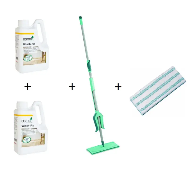 Lage Prijs Actie pakket 2 : Leifheit Picobello M vloerwisser 33 cm, 2 stuks Osmo Wisch Fix en extra Micro Duo Doek