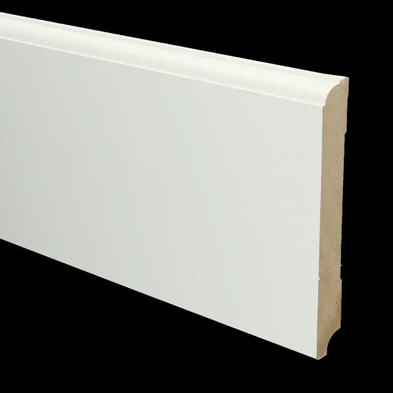 Lage Kosten MDF Eigentijdse plint 150x18 wit voorgel. RAL 9010