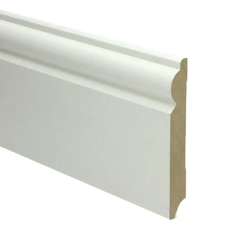 MDF Barok plint 120x15 wit voorgel. RAL 9010 Lage Prijs