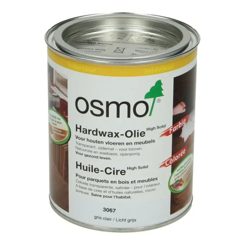 OSMO Hardwax Olie 3067 Lichtgrijs 0,75L Laatste Kans
