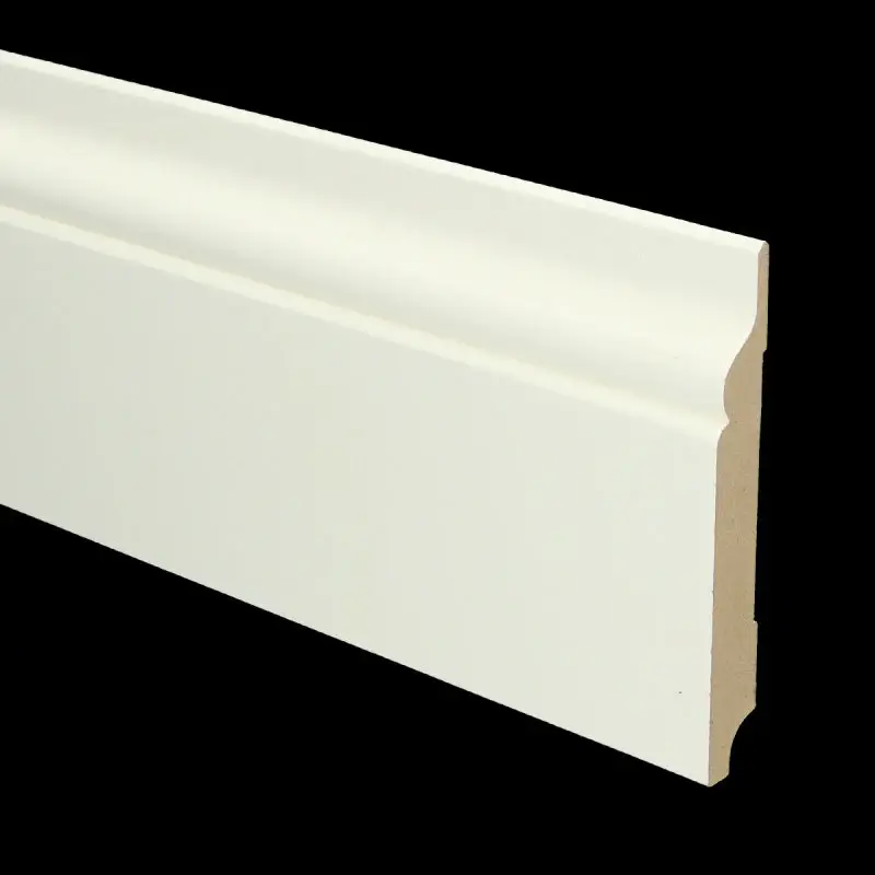 Beste Prijs MDF Romantische plint 120x15 wit voorgelakt RAL 9010