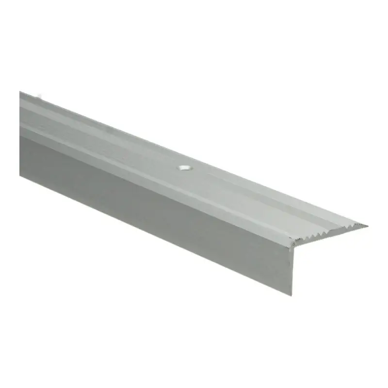Fabrieksprijs Trapneusprofiel 43x23mm zilver grof antislip, 300cm lang