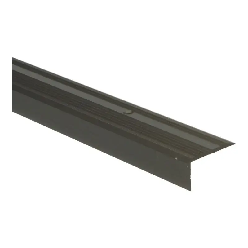 Trapneusprofiel 43x23mm brons grof antislip, 300cm lang Premium
